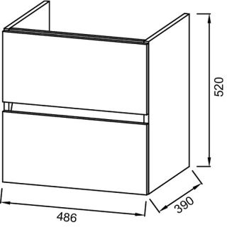 Тумба под раковину JACOB DELAFON Tolbiac EB1378-E75